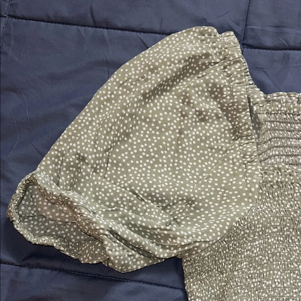 LOFT Sage Puff Sleeve Blouse